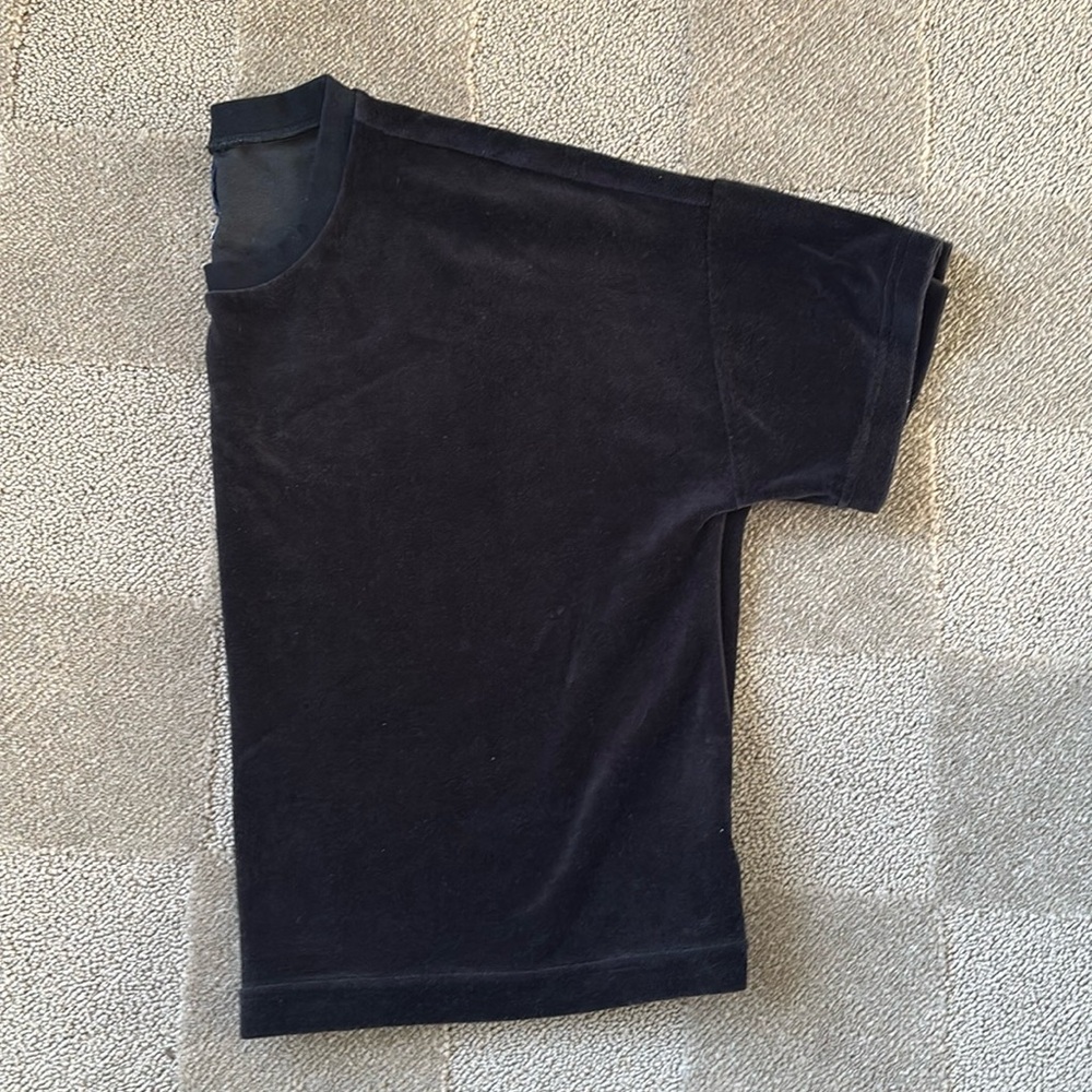 Gap Velour Short Sleeve Crew Neck Crop